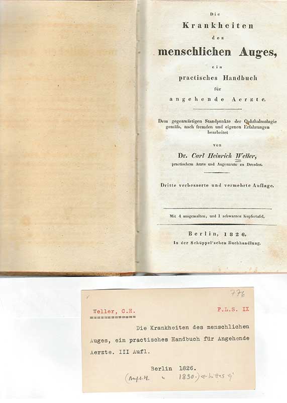Weller, C.H. Oftalmologi 1826