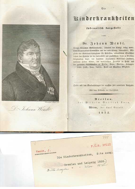 Wendt, J. Barnsjukdomar 1826