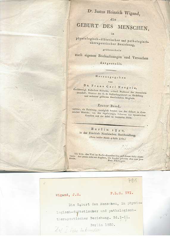 Wigand, J.H. Obstetrik:Pediatrik I-II 1820