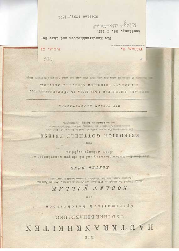 Willan, R. Dermatologi I-III 1799-1806