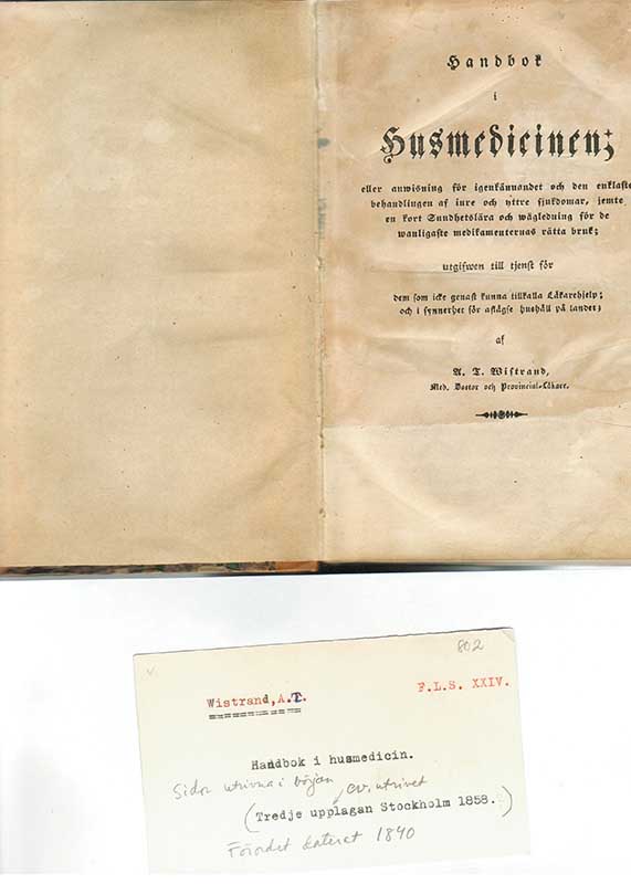 Wistrand, A.T. Allmän medicin 1840