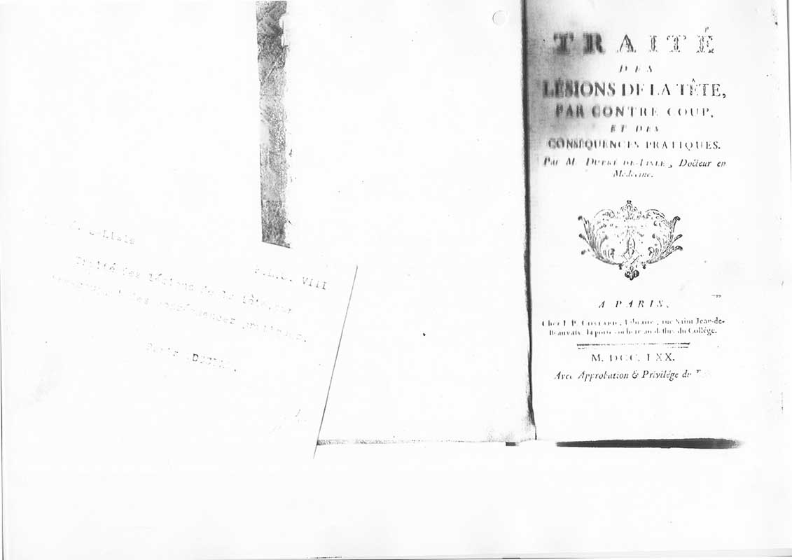 Dupré de, L. Traumatologi 1770